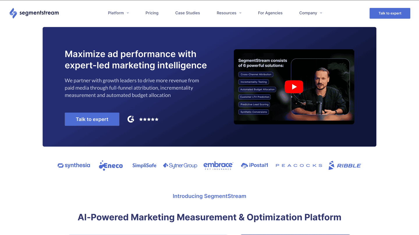 SegmentStream marketing measurement and optimization platform